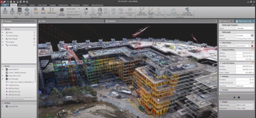 Sådan opretter du Fly Along View Points med Leica Infinity