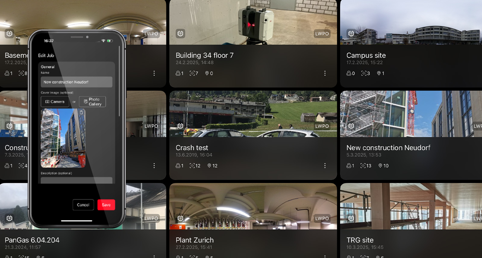 Cyclone FIELD 360 V6.0 – neue UX/UI-Projektansicht