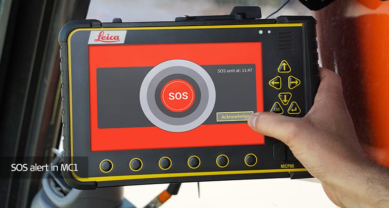 Leica Geosystemsin ConX-moduuli turvallisuustietoisuuden parantamiseen ja SOS-hälytykset MC1-järjestelmään