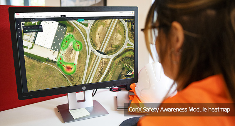 Leica Geosystems säkerhetsmodul värmekarta över incidenter